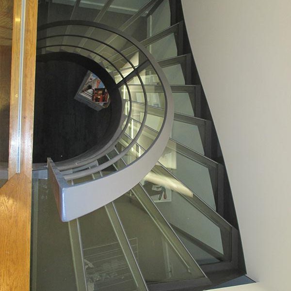 escalier verre